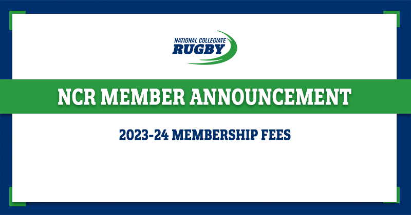 National Collegiate Rugby Announces 2023-24 Membership Fees