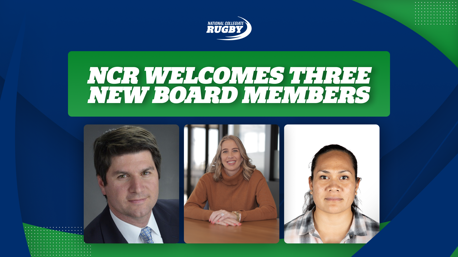 National Collegiate Rugby Announces Three New Additions to Board of Directors